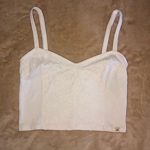 White crop tank top